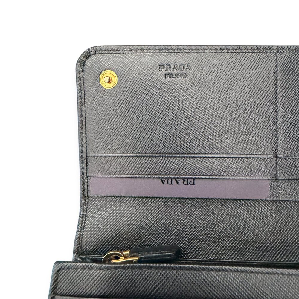 Authentic Prada Large Black Saffiano Leather Wallet - Picture 9 of 11